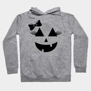 Jack-O-Lantern Halloween Pumpkin Lady Face Hoodie